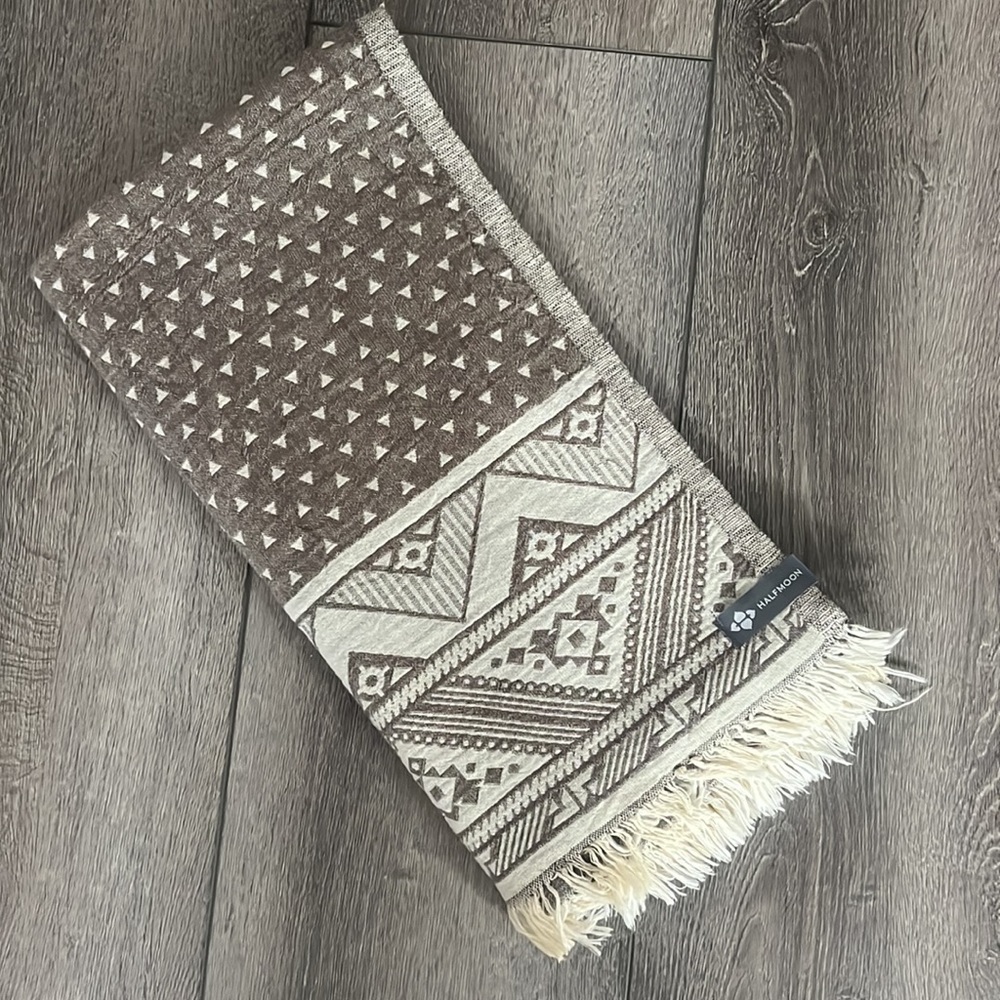 Halfmoon Handwoven Cotton Yoga Blanket 34”x64”